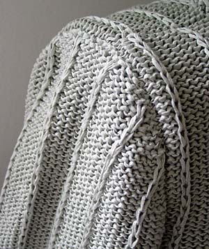 Ärmeleinsatznaht von außen